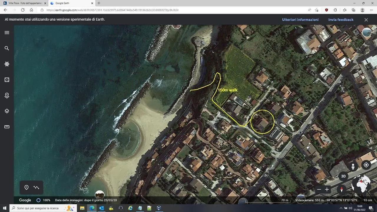 Villa Flora - With Sea View, 2 Minutes Walk To Beach Trappeto  Apartment